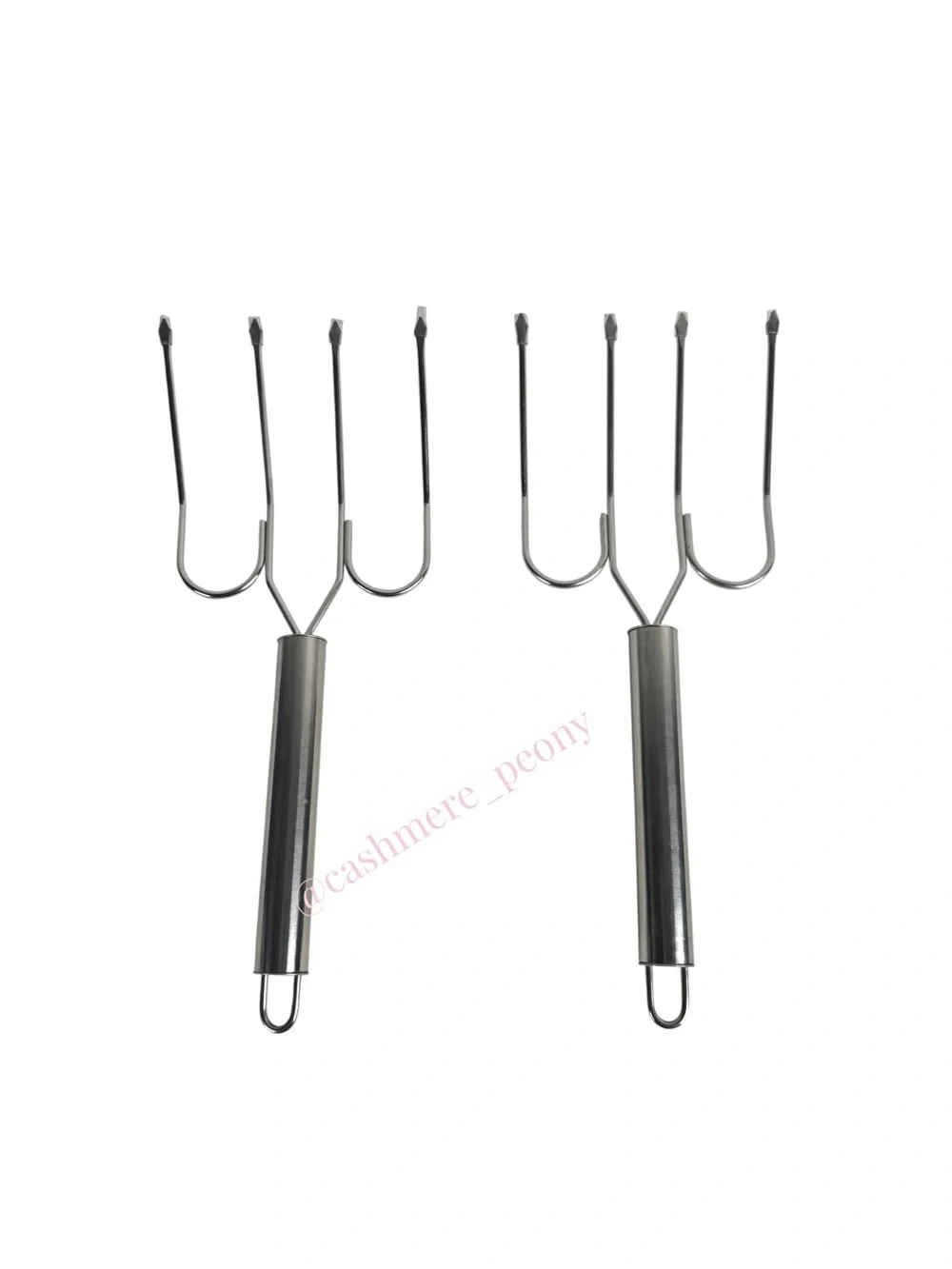 Norpro Stainless Steel Set of Turkey Roast Ham BBQ Cooking Wide Prongs Lifters